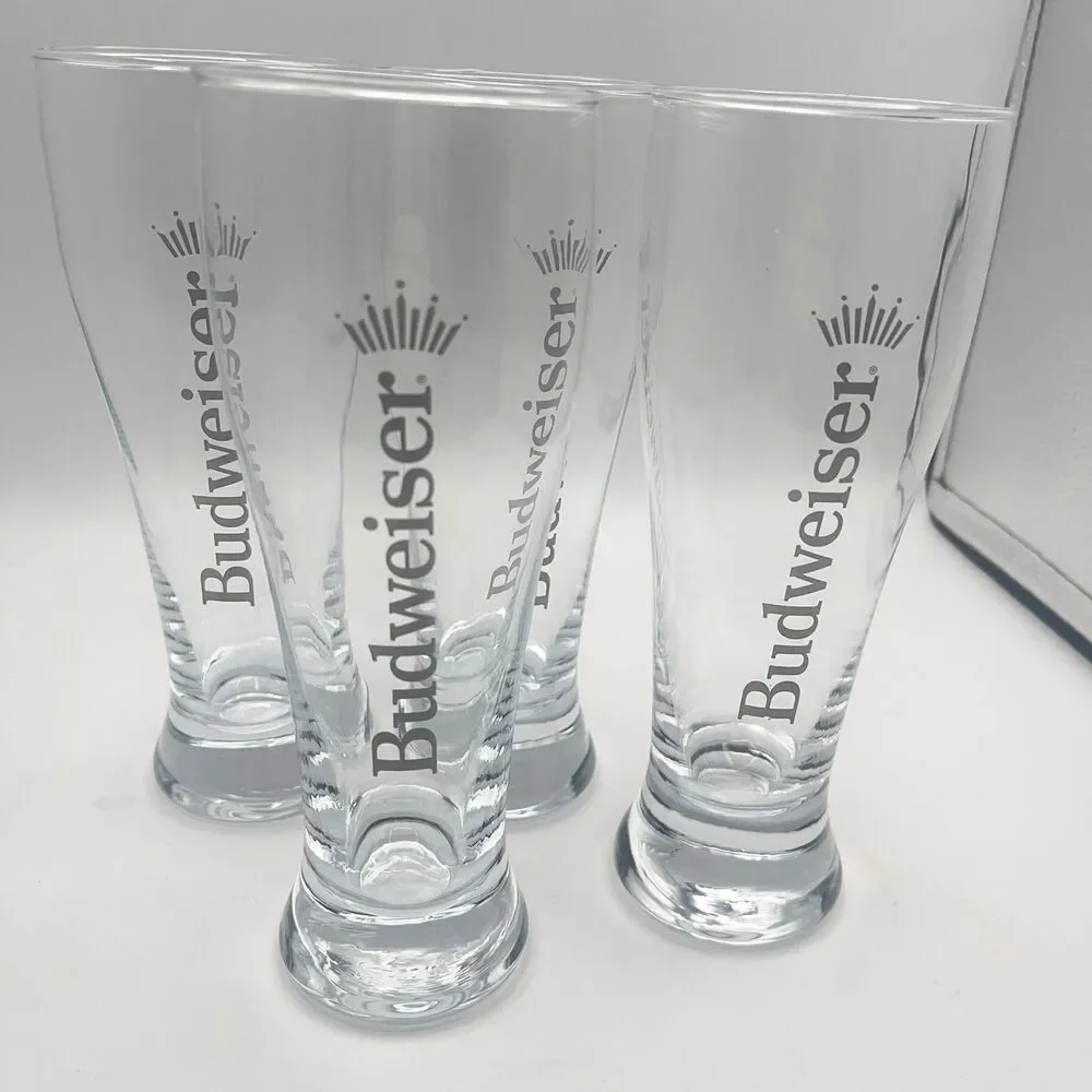Budweiser 16.9 Pilsner Glass Set Of 4